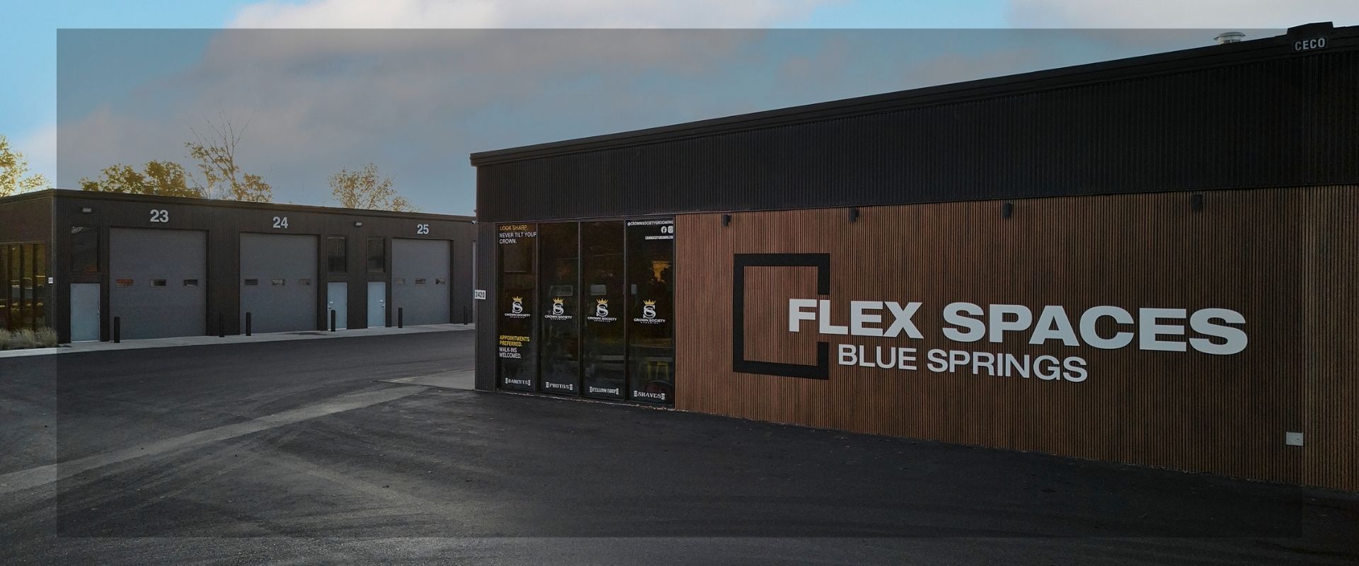 Flex Spaces Blue Springs exterior and storefront